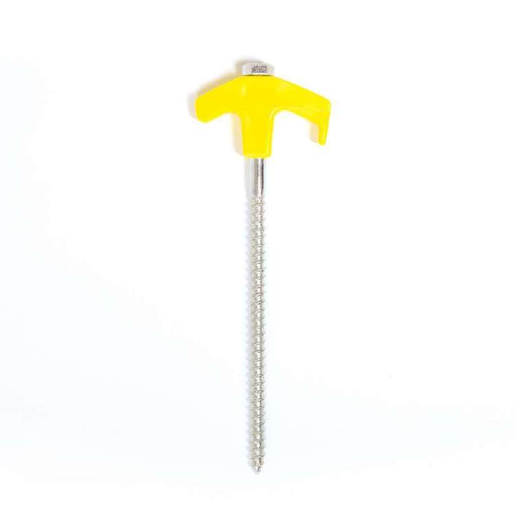 OZtrail Screw In Tent Peg Set Grey & Yellow