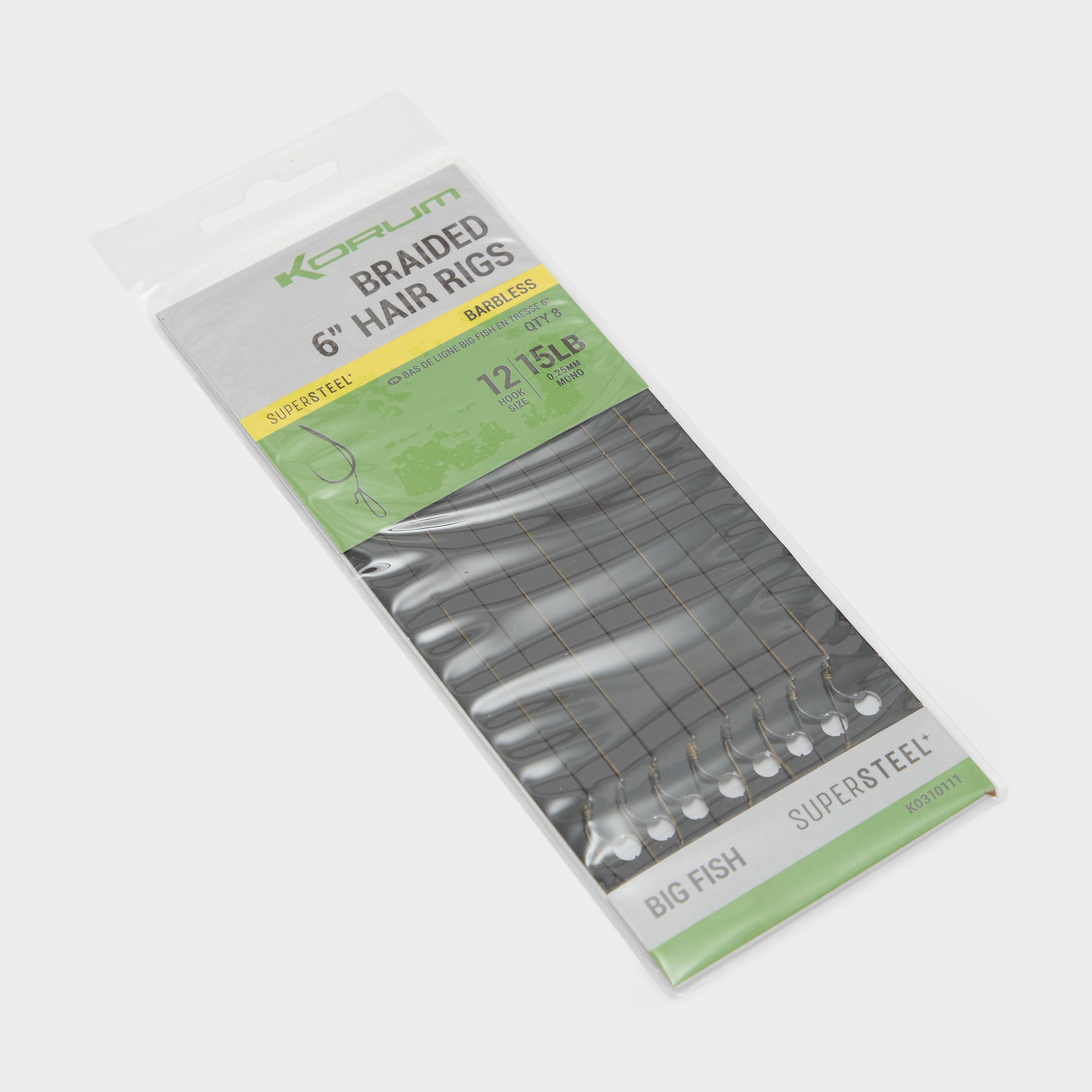 Big Fish Quickstop Hair Rigs 6 Inch Barbless Size 12