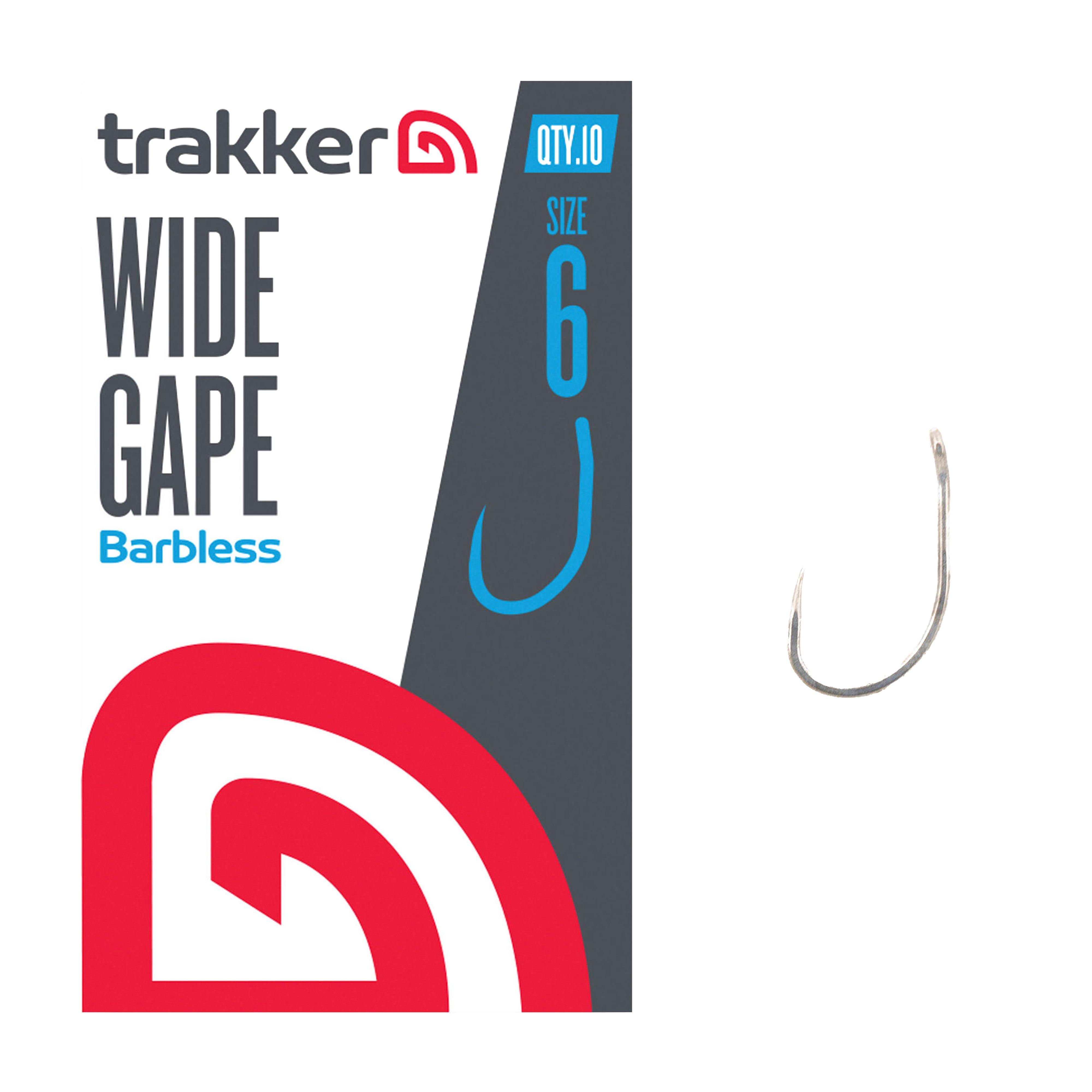 Wide Gape Barbless Hooks Size 6