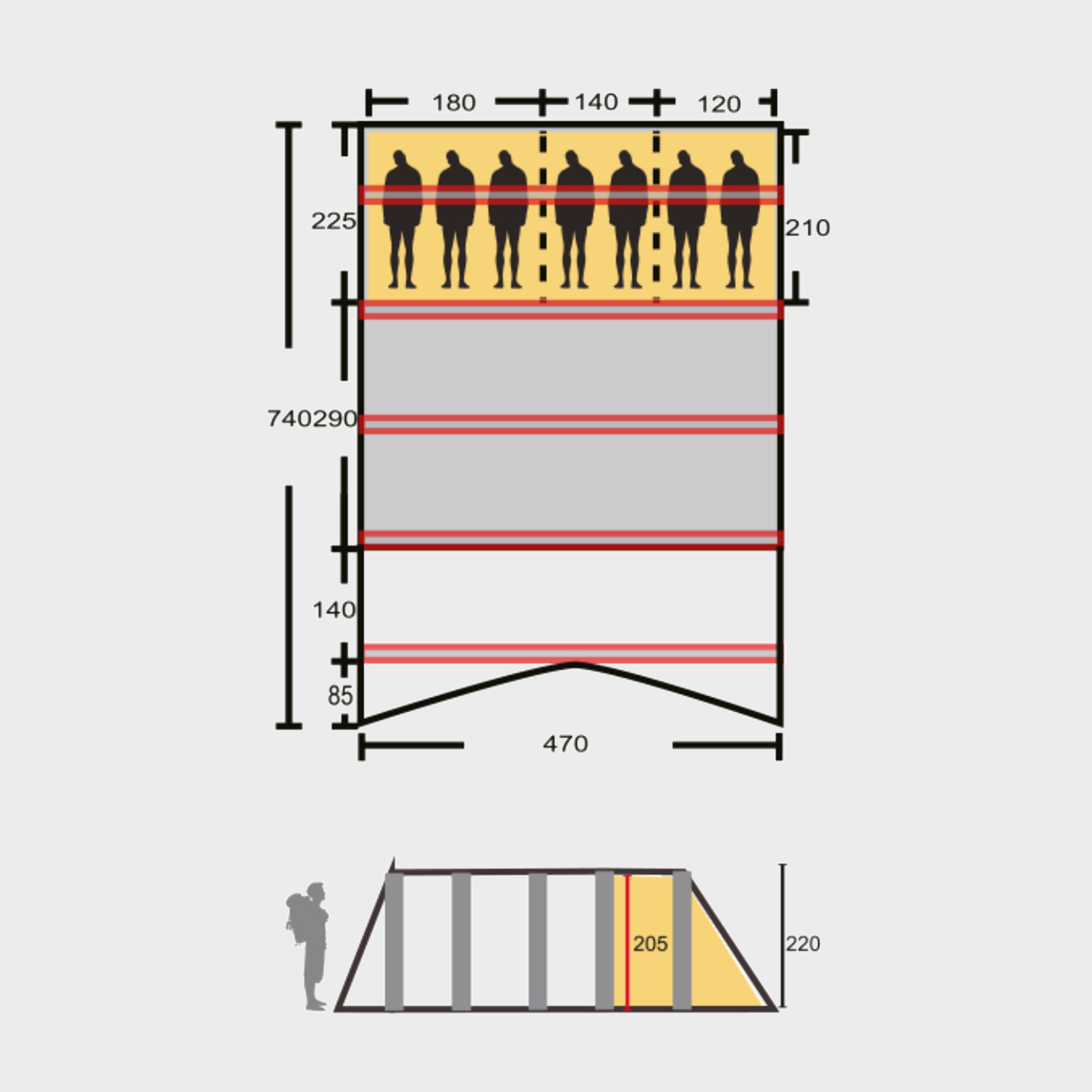 Horizon 700 Air Nightfall Tent