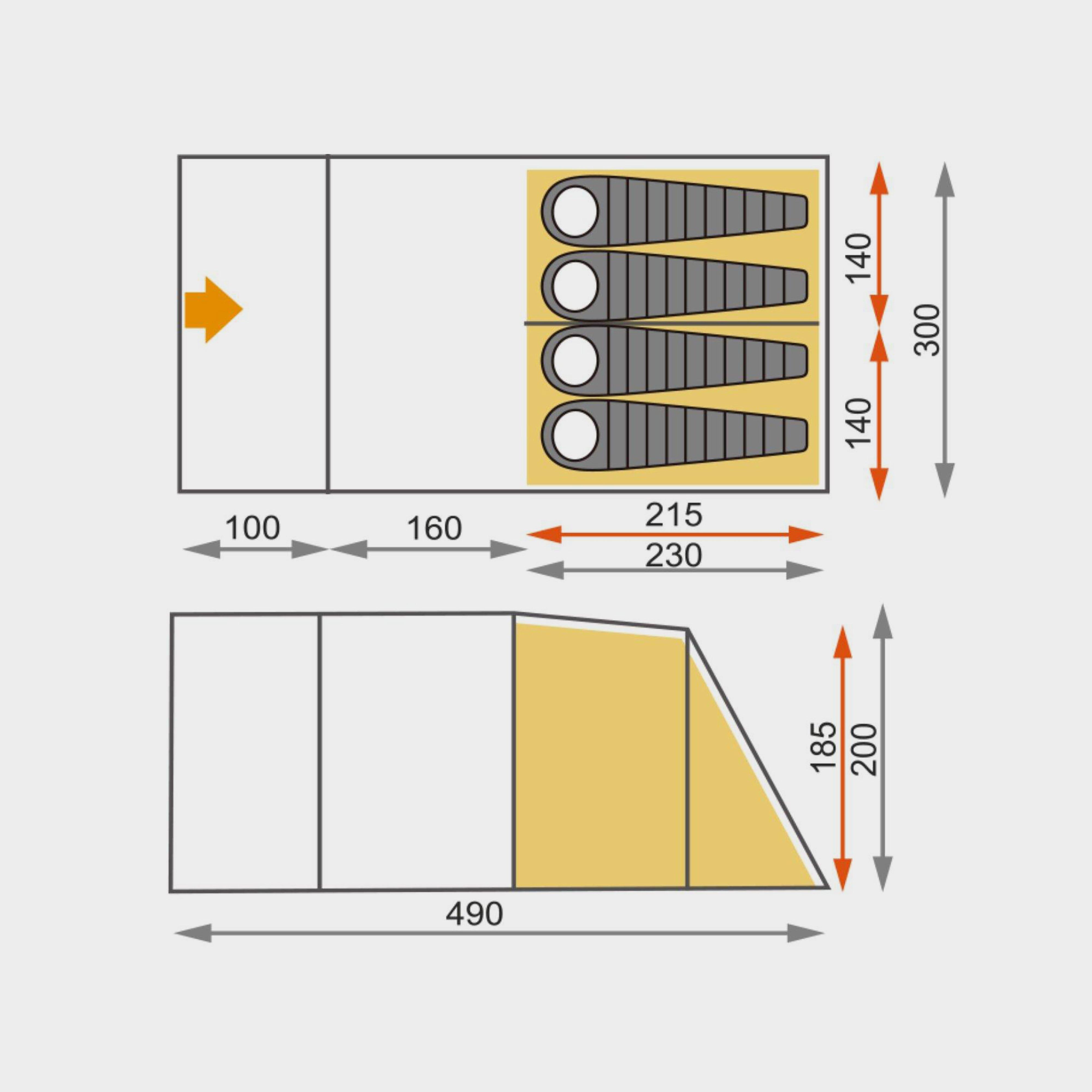 Hampton 4 Nightfall Family Tent
