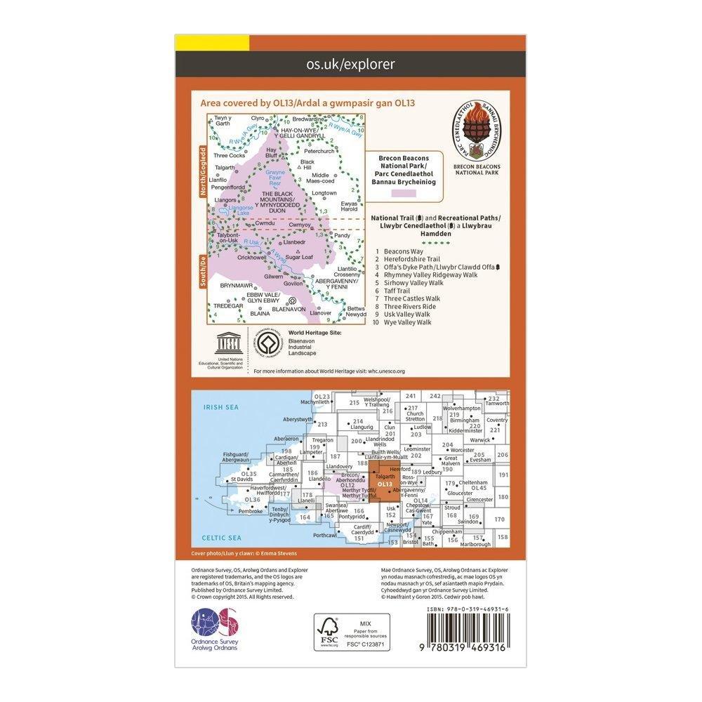 Explorer Active Brecon Beacons National Park - Eastern Area Map With Digital Version