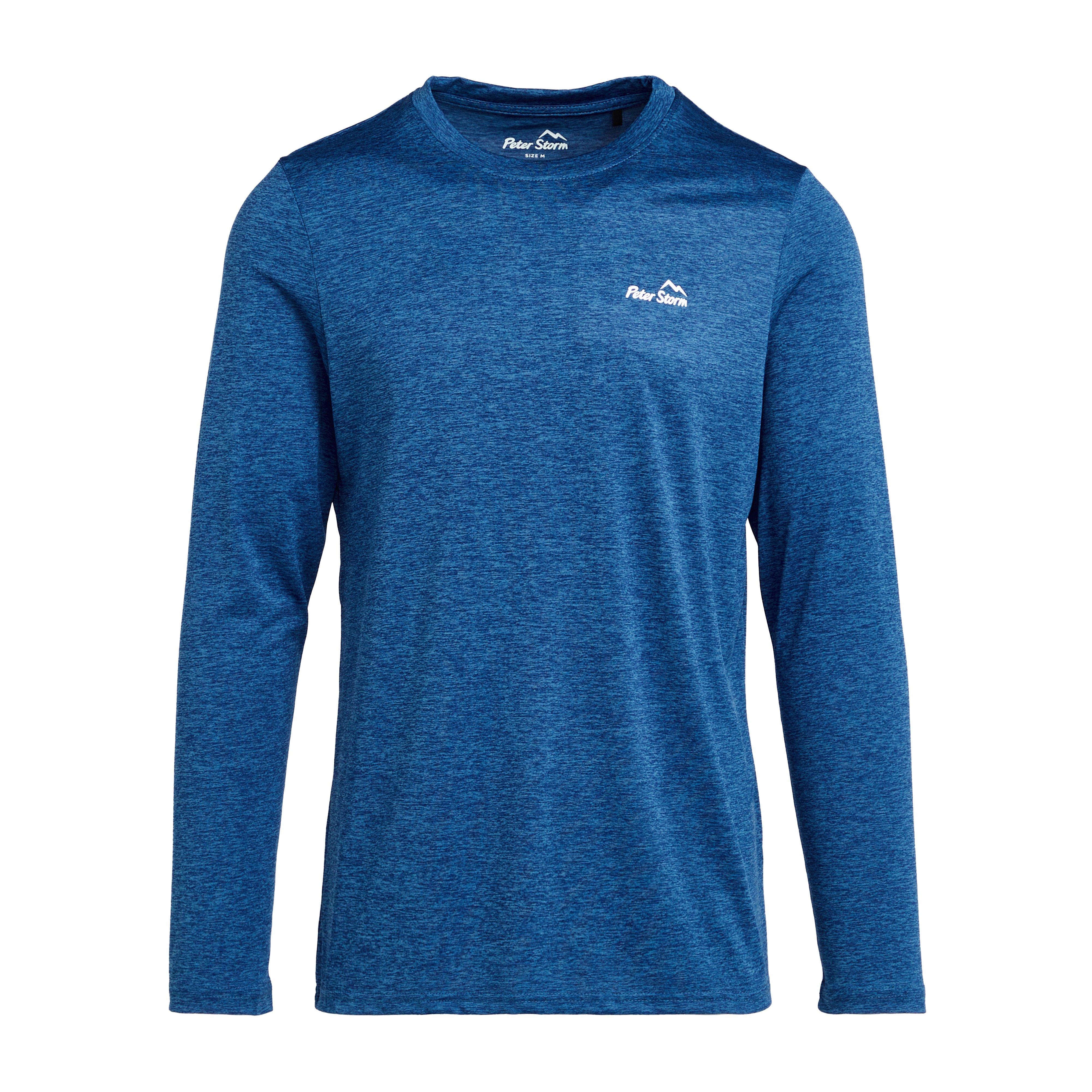 Mens Active Long Sleeve T-Shirt Blue