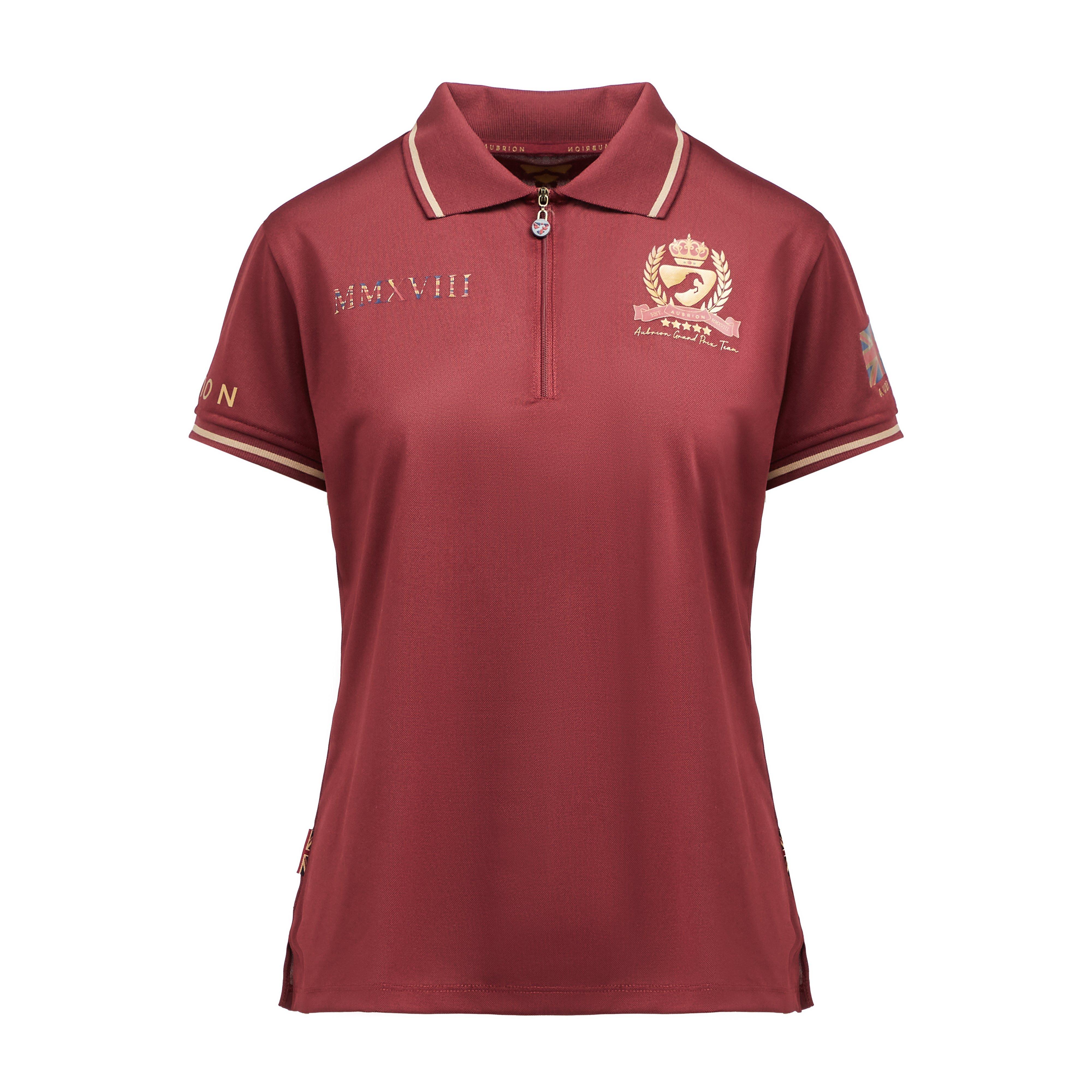 Ladies Team Tech Polo Shirt Burgundy