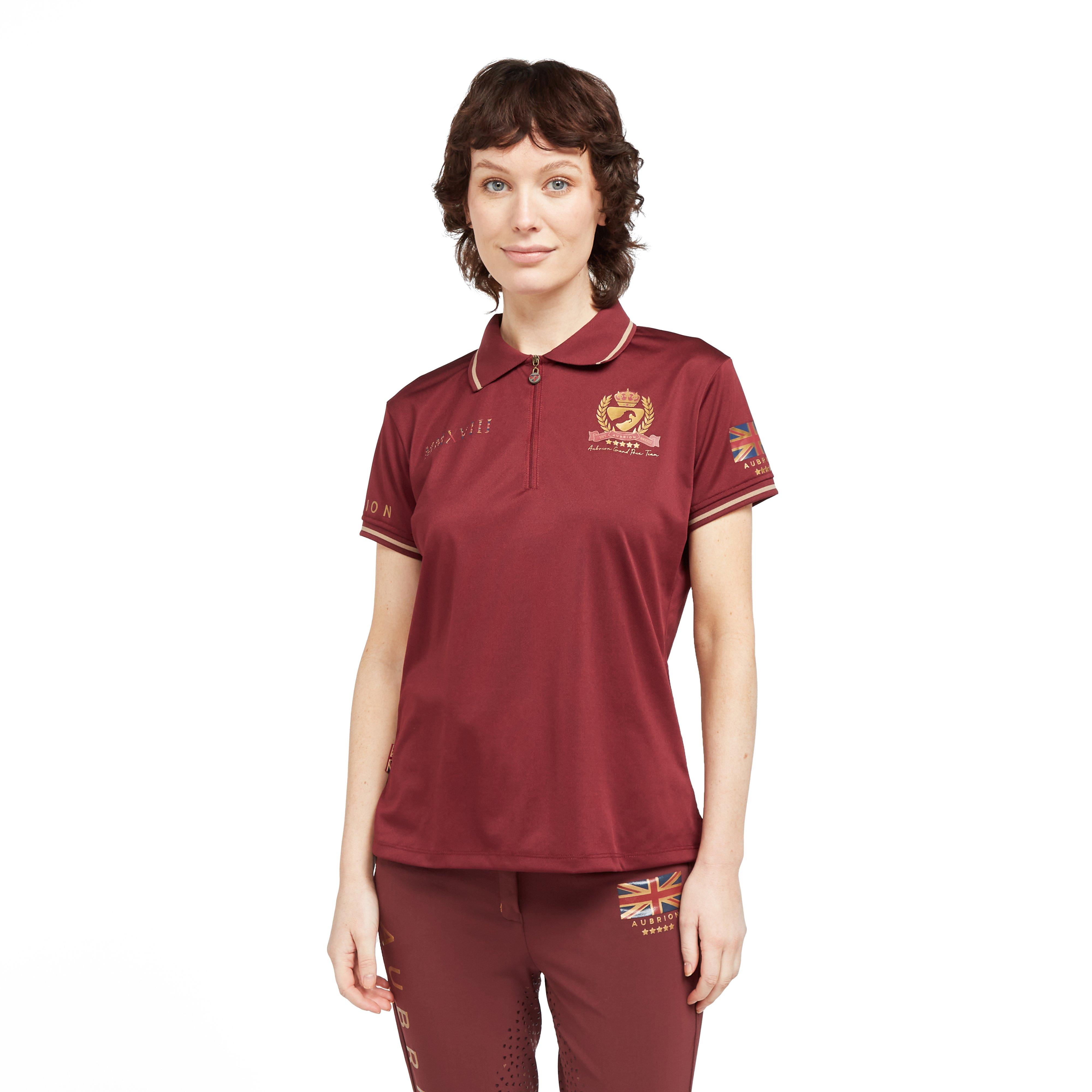 Ladies Team Tech Polo Shirt Burgundy