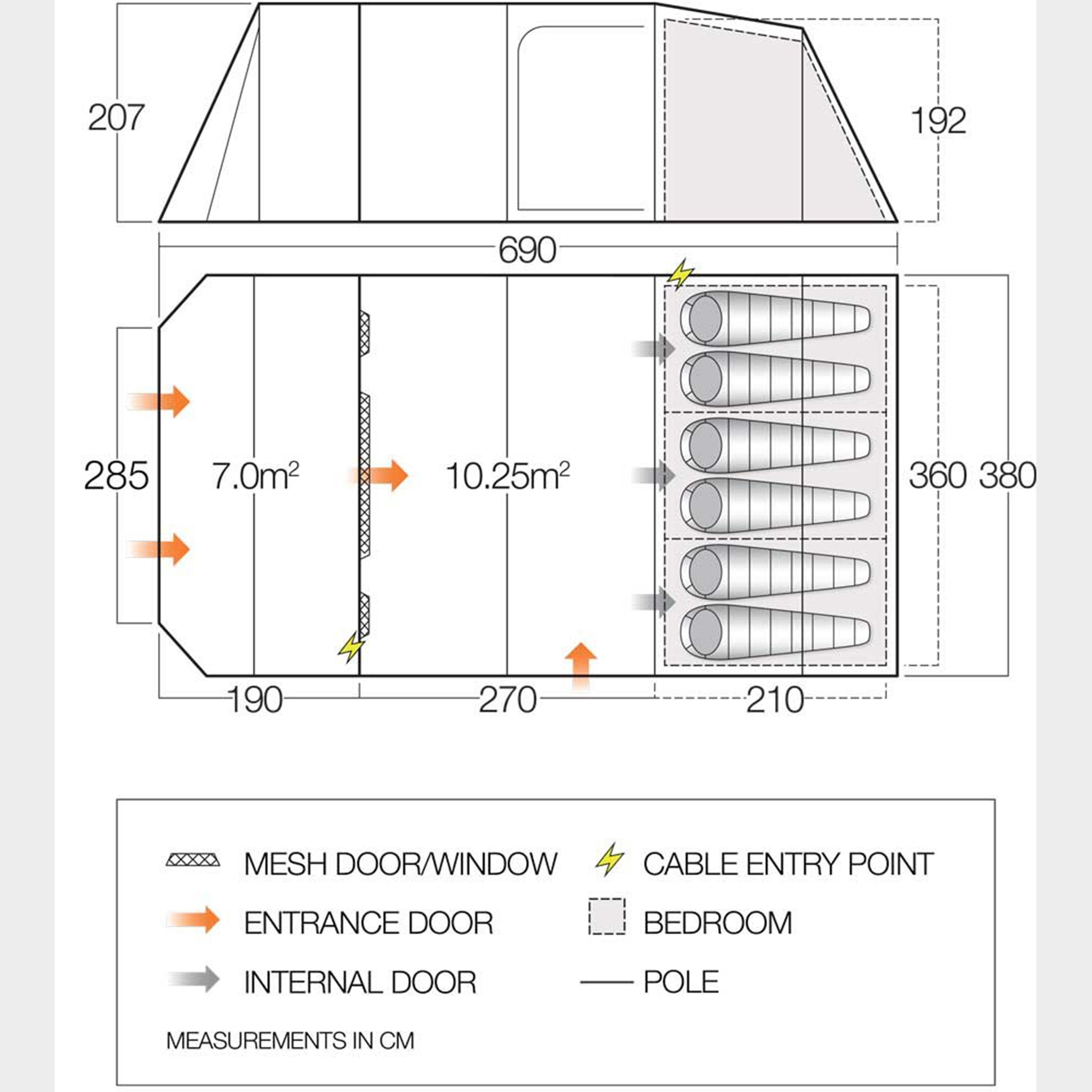 Brecon Air 600 XL National Trust Edition Air Tent
