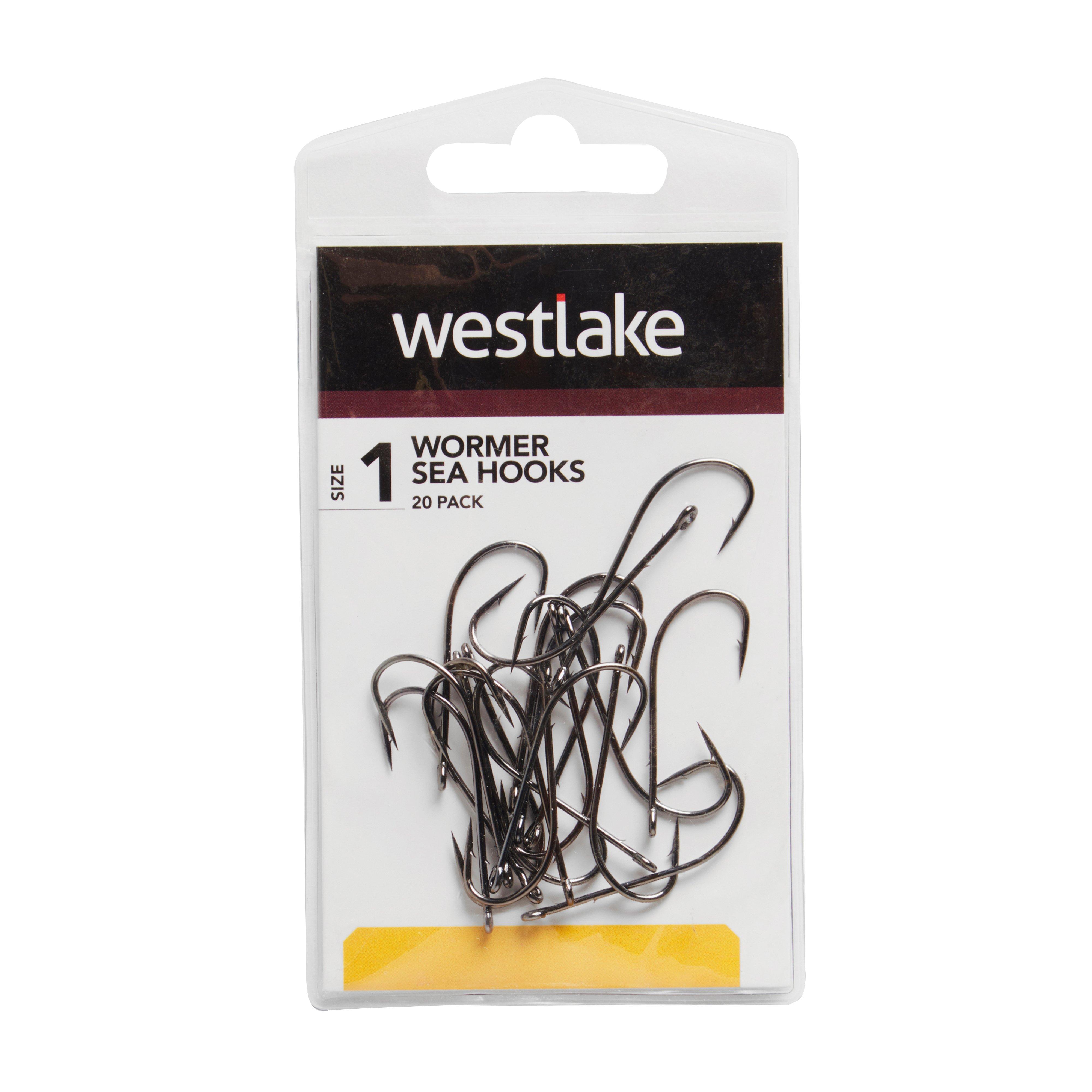 20Pk Worm Hooks Sz 1