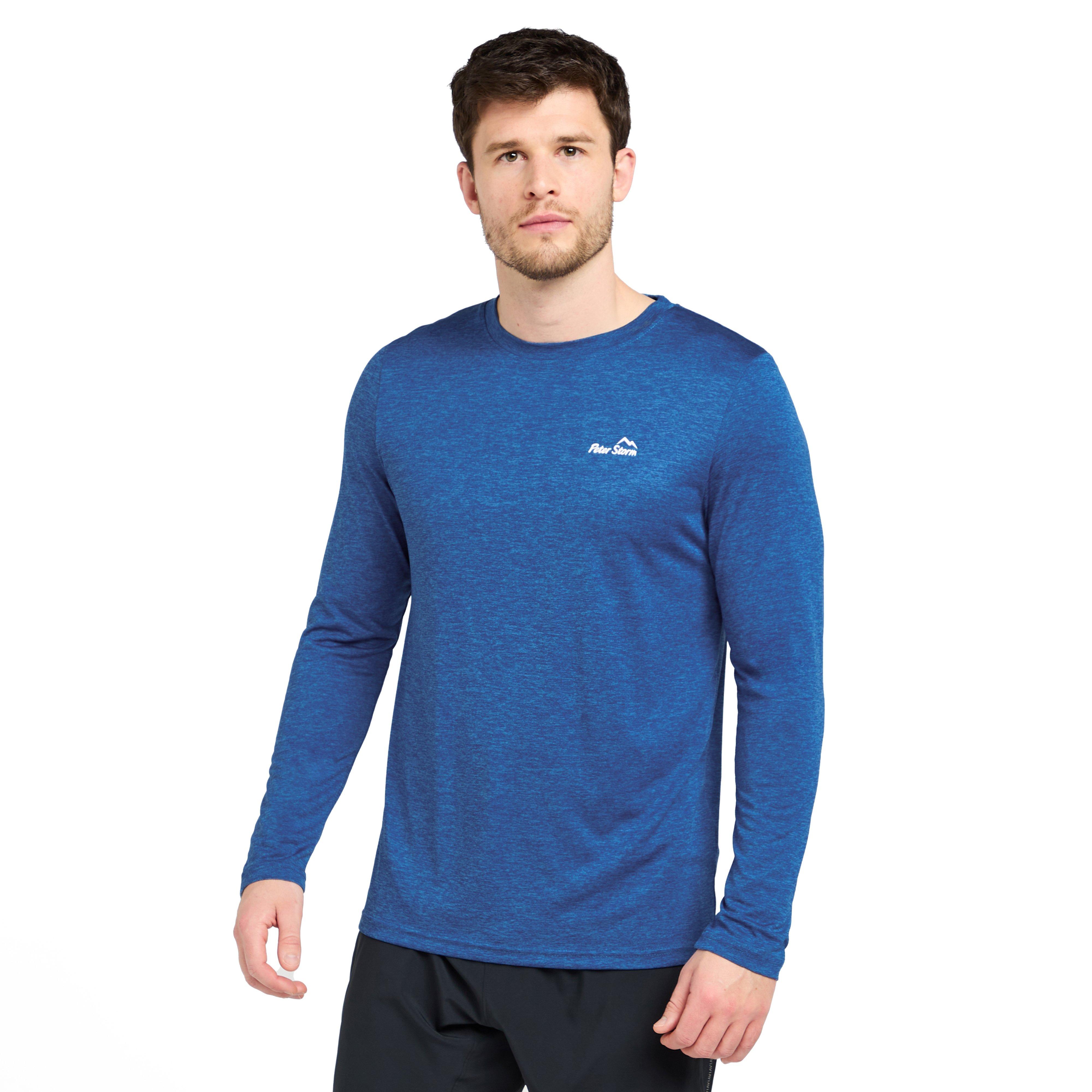 Mens Active Long Sleeve T-Shirt Blue