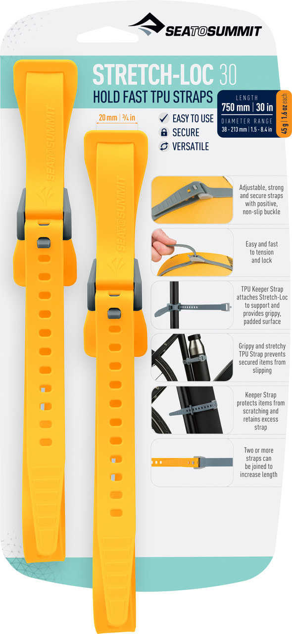 Sea To Summit Stretch-Loc TPU Straps 30 - 2 Pack