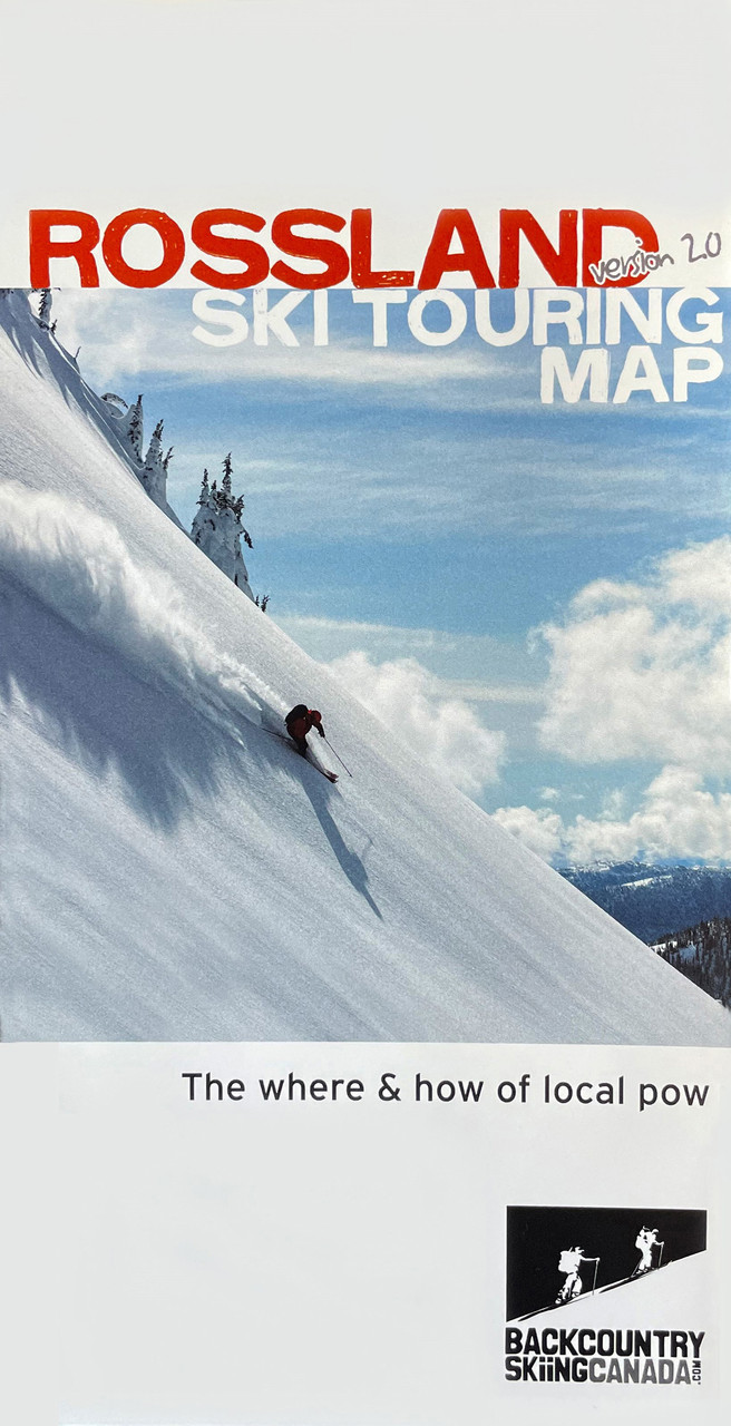 Backcountry Skiing Canada Rossland Ski Touring Map Version 2.0