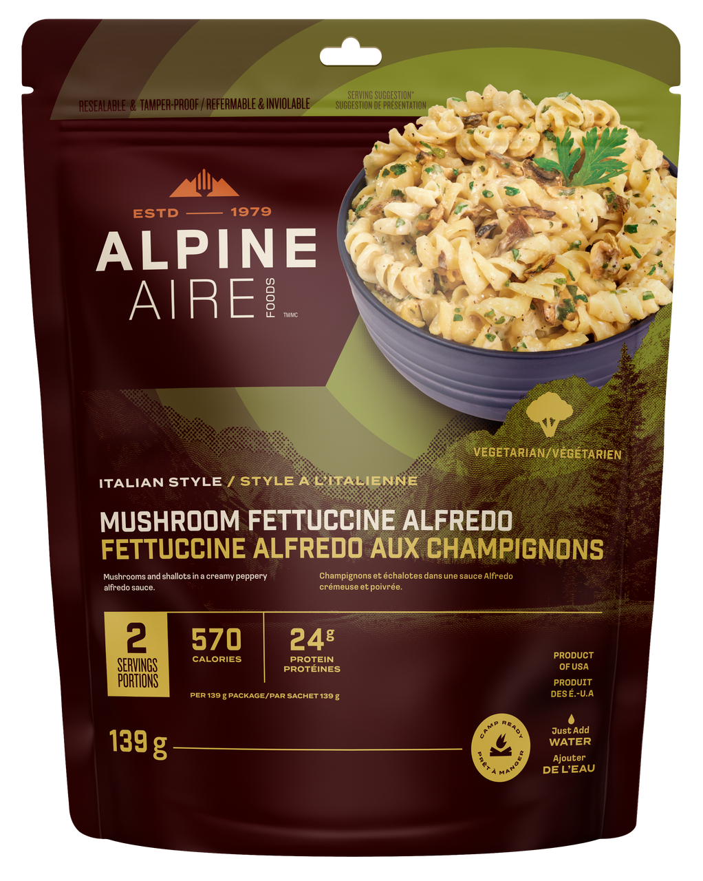 AlpineAire Wild Mushroom Fettuccine Alfredo