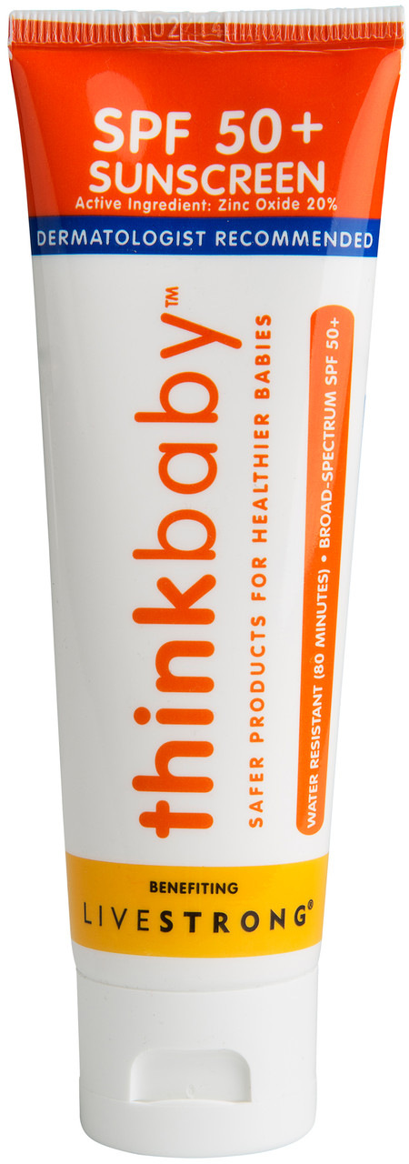 Thinkbaby Safe Baby SPF 50+ Sunscreen Livestrong Travel Size 88ml
