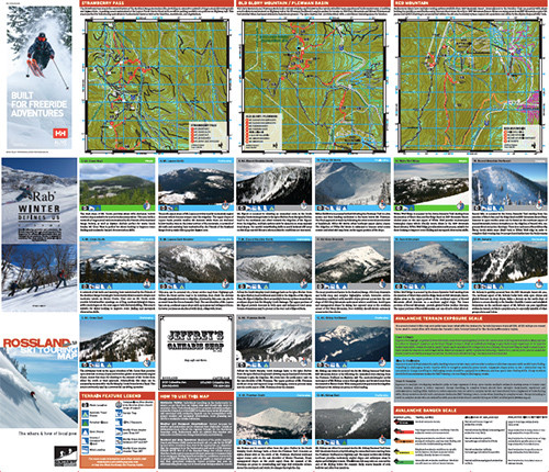 Backcountry Skiing Canada Rossland Ski Touring Map Version 2.0