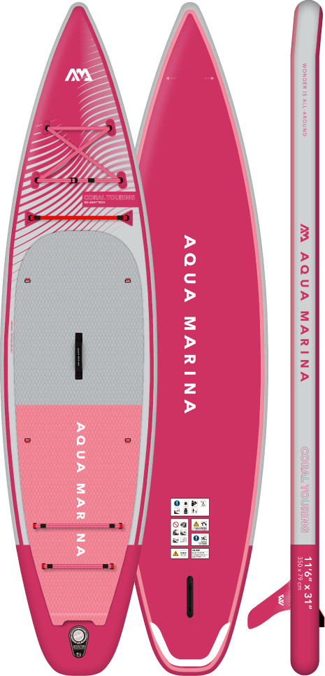 Aqua Marina Coral 11' 6" Touring Inflatable SUP Package - Unisex