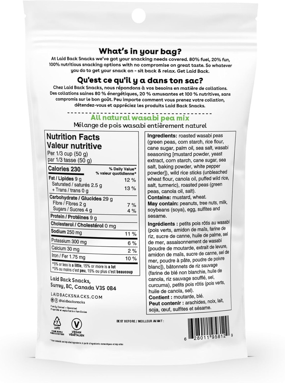 Laid Back Snacks Wasabi Me