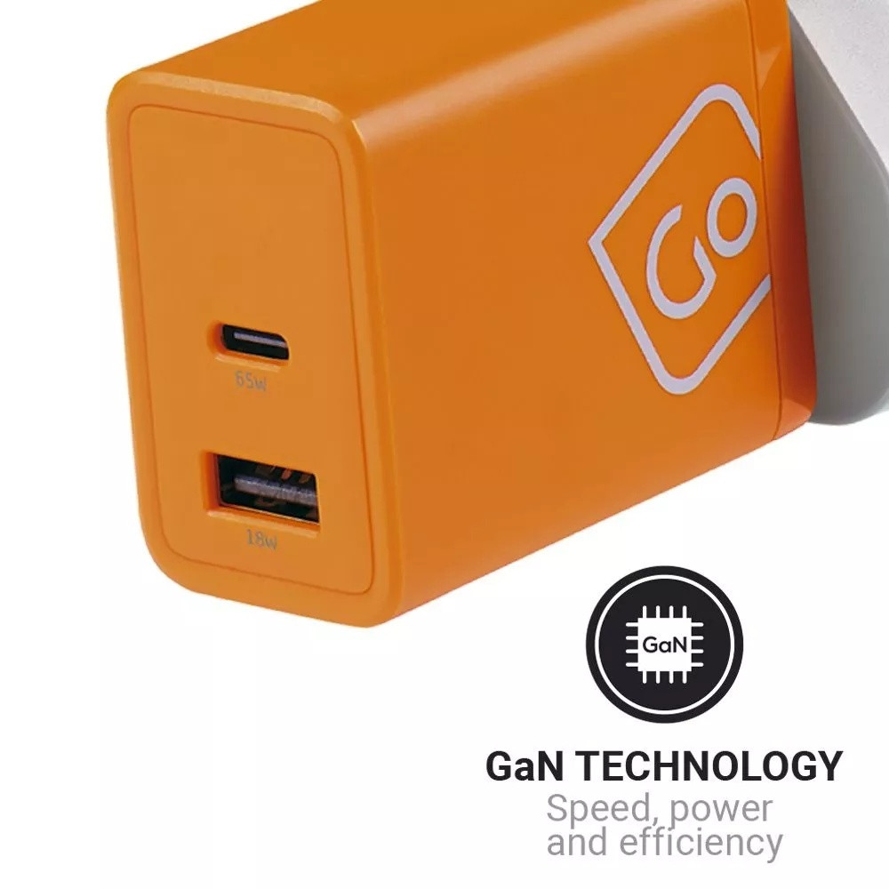 Go Travel Worldwide Travel Adapter with USB A  & C GaN Charger + (65W PD)