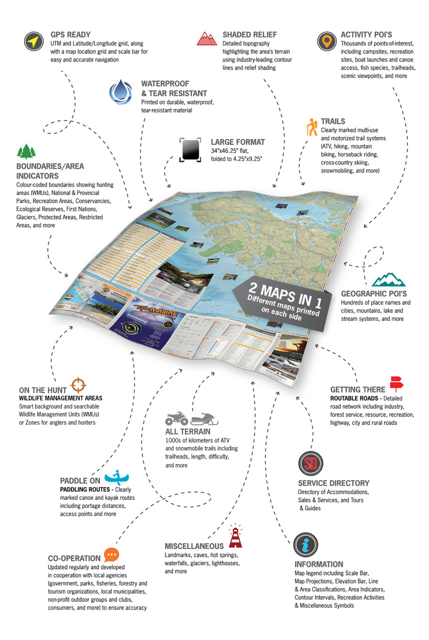 Backroad Mapbooks Vancouver Island North BC Waterproof Map