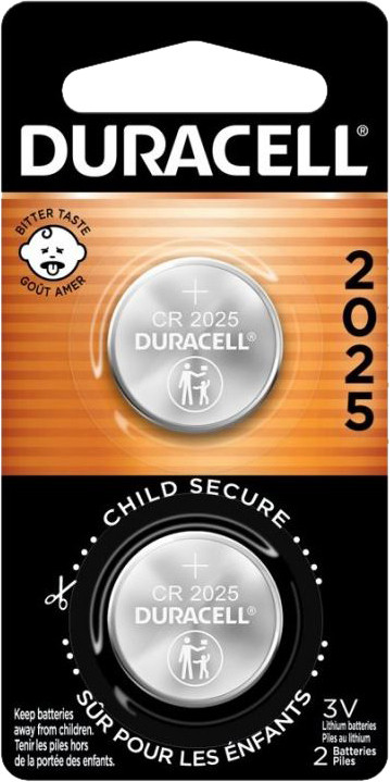 Duracell 2025 3V Lithium 2 Pack