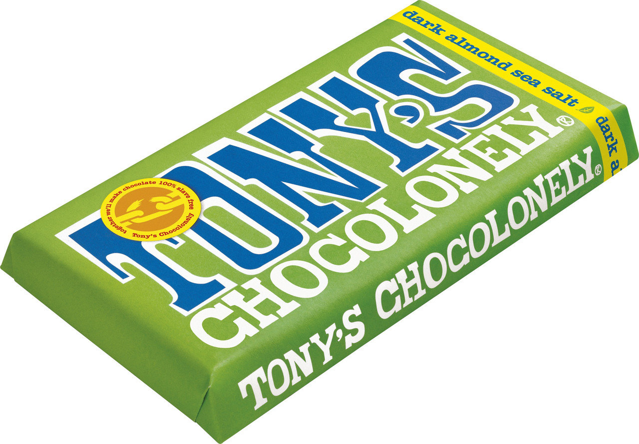 Tony's Chocolonely Dark Chocolate Almond Sea Salt Bar