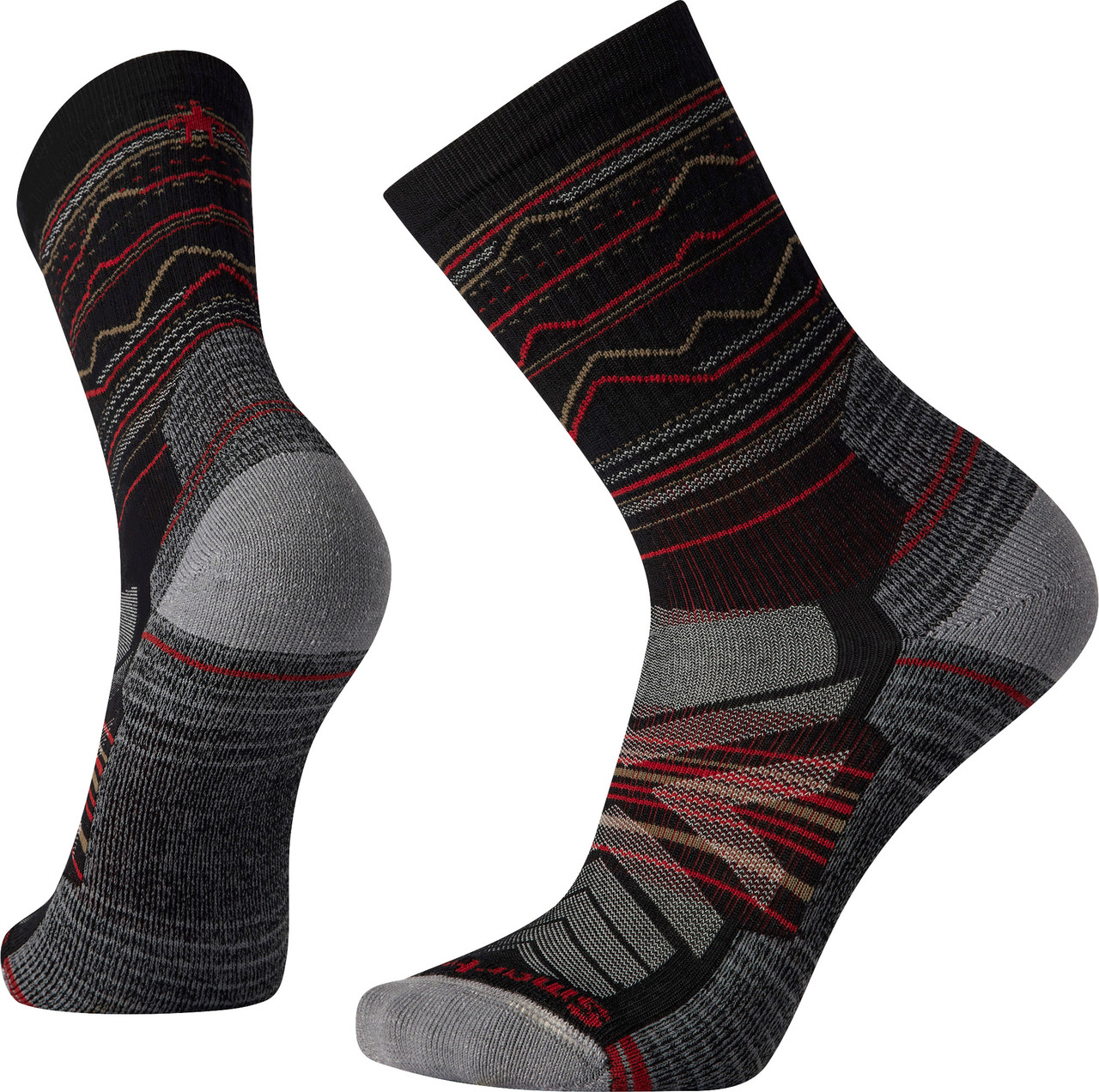 Smartwool Performance Light Cushion Mountain Range Pattern Crew Socks - Unisex