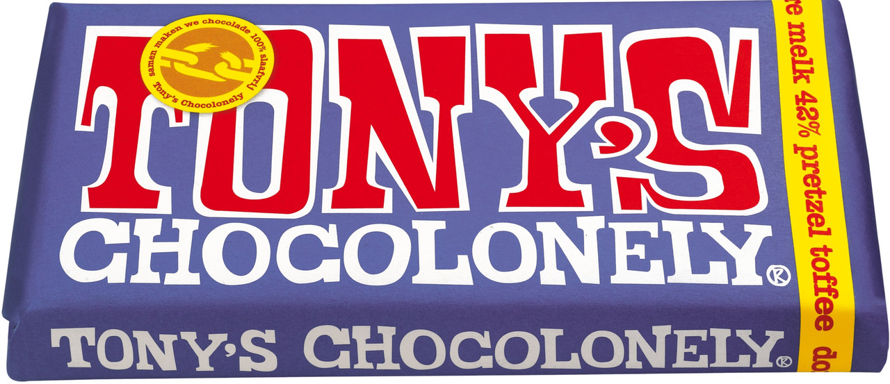 Tony's Chocolonely Milk Chocolate Pretzel Toffee Bar