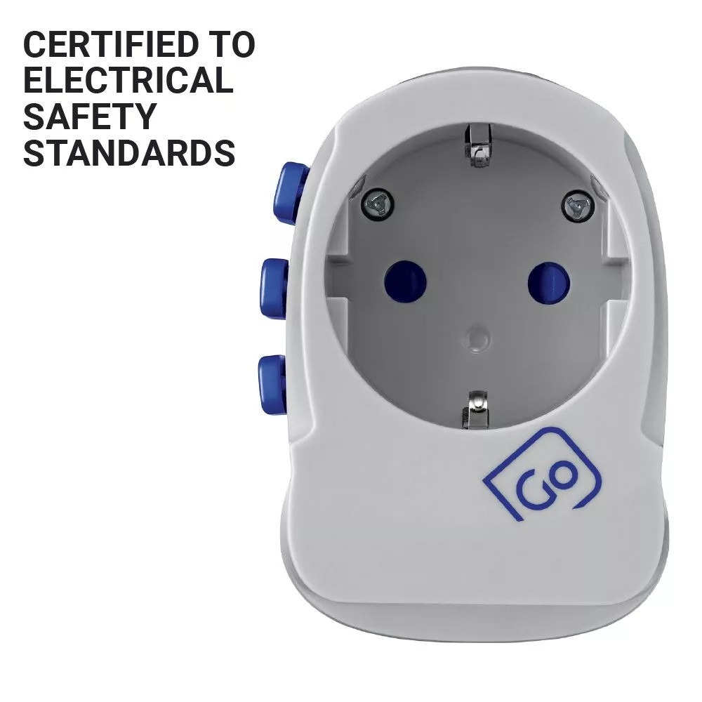 Go Travel Worldwide Travel Adapter with USB-A  & USB-C