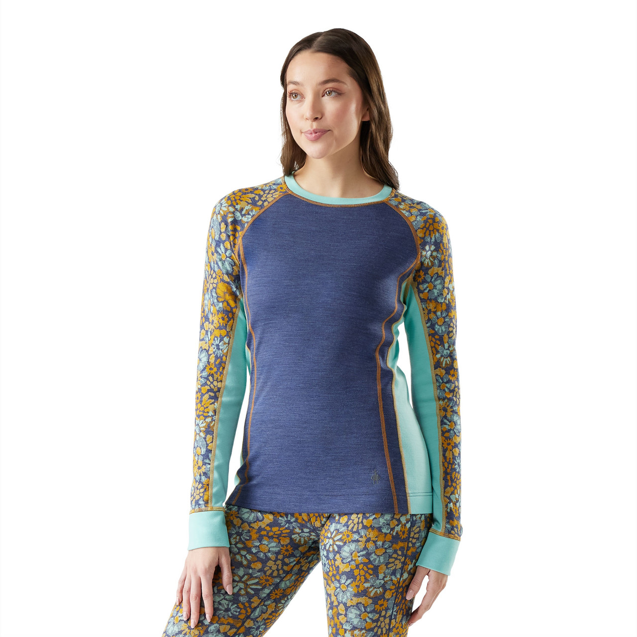 Smartwool Classic Thermal Merino Base Layer Colorblock Crew - Women's