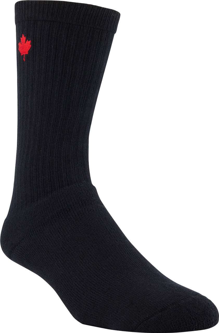 J.B. Field's Organic Cotton Maple Leaf Crew Socks - Unisex