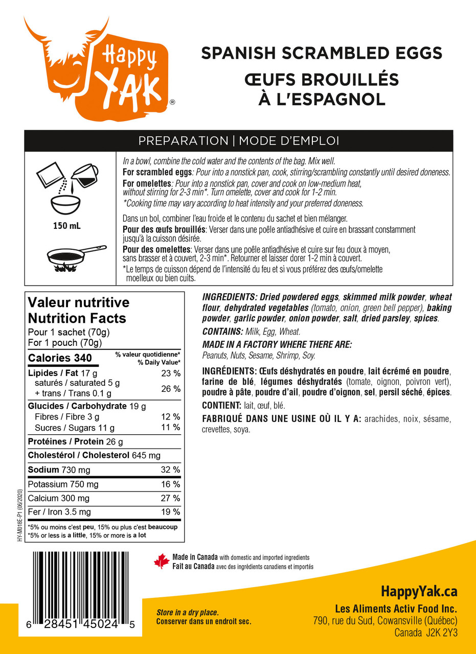 Happy Yak Spanish Scrambled Eggs