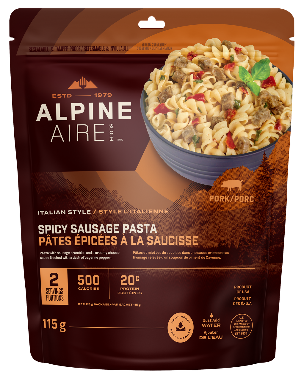 AlpineAire Spicy Sausage Pasta