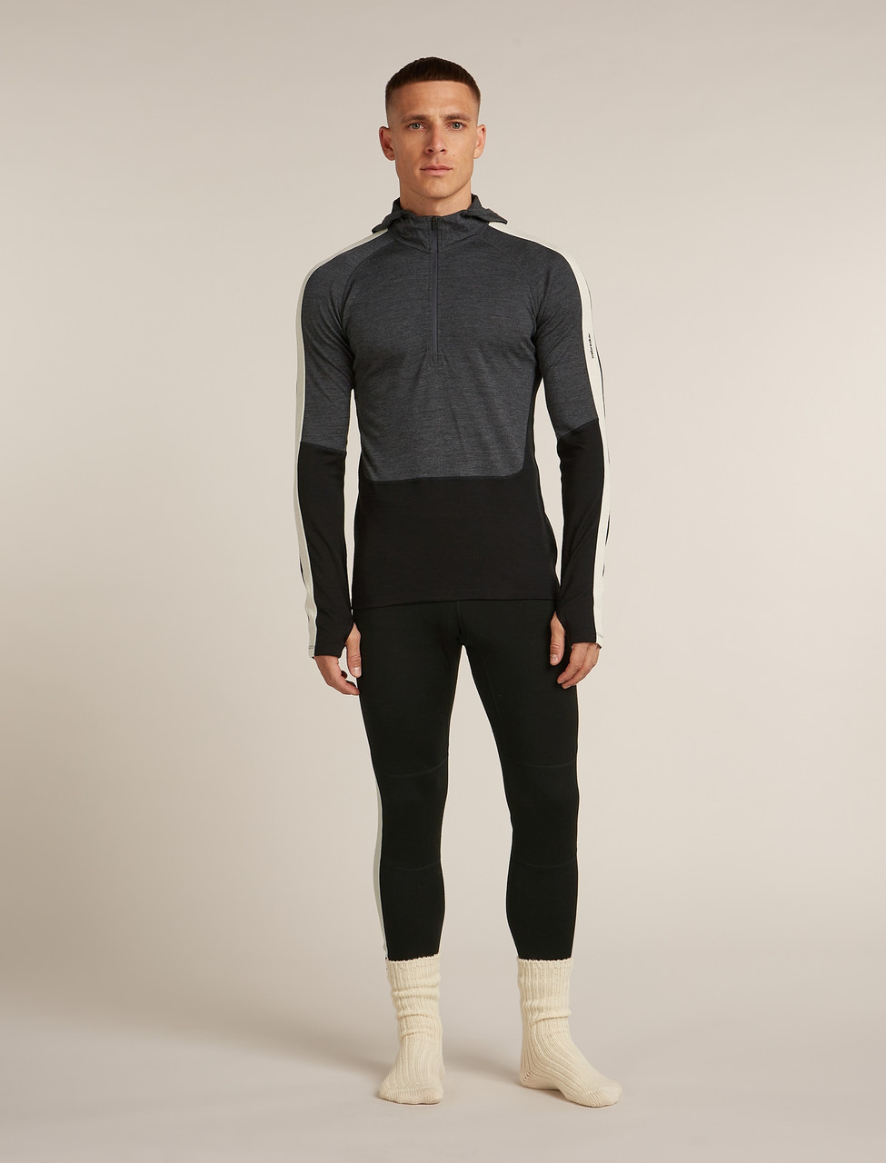 icebreaker Merino 200 Oasis+ Long Sleeve Half Zip Hoodie - Men's