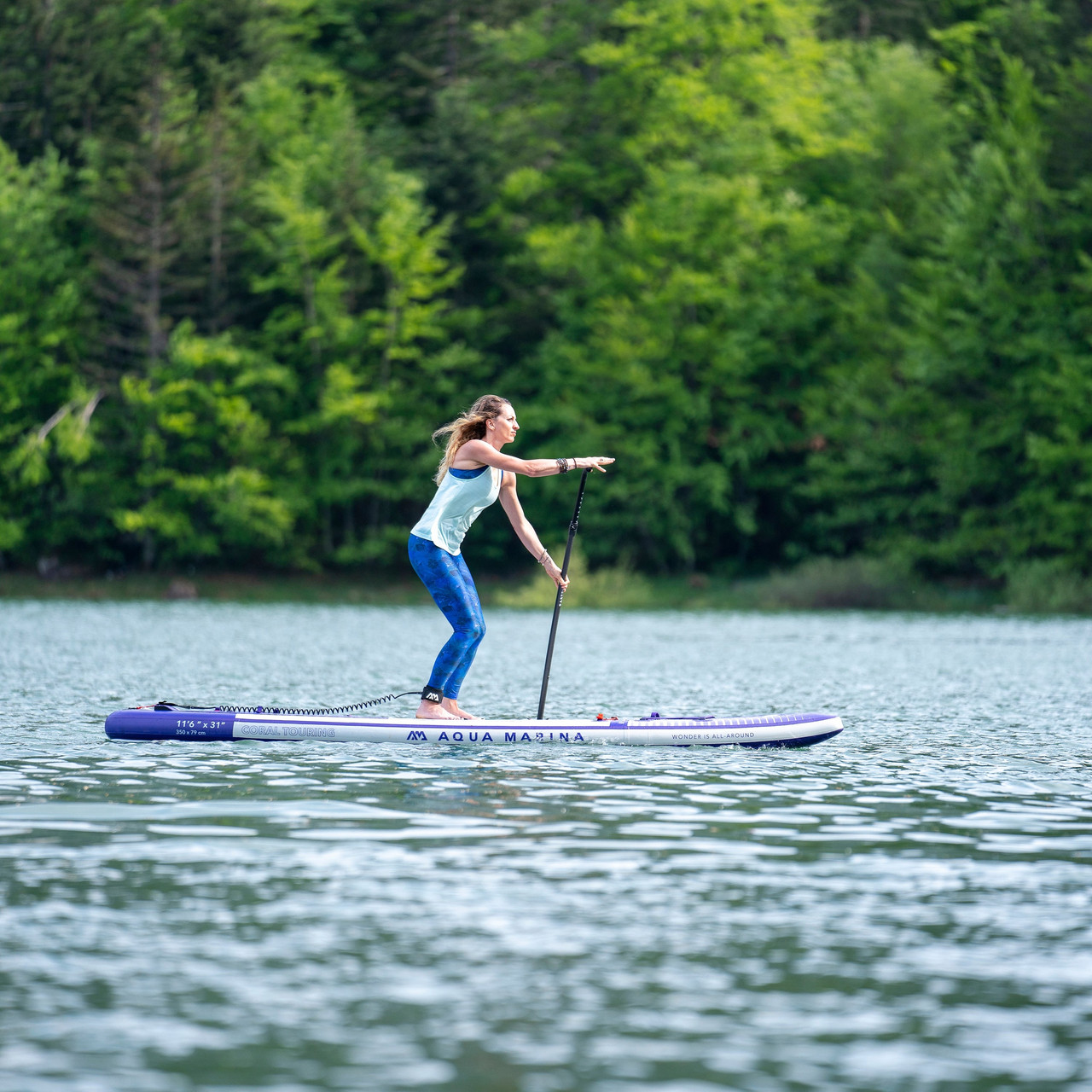 Aqua Marina Coral 11' 6" Touring Inflatable SUP Package - Unisex