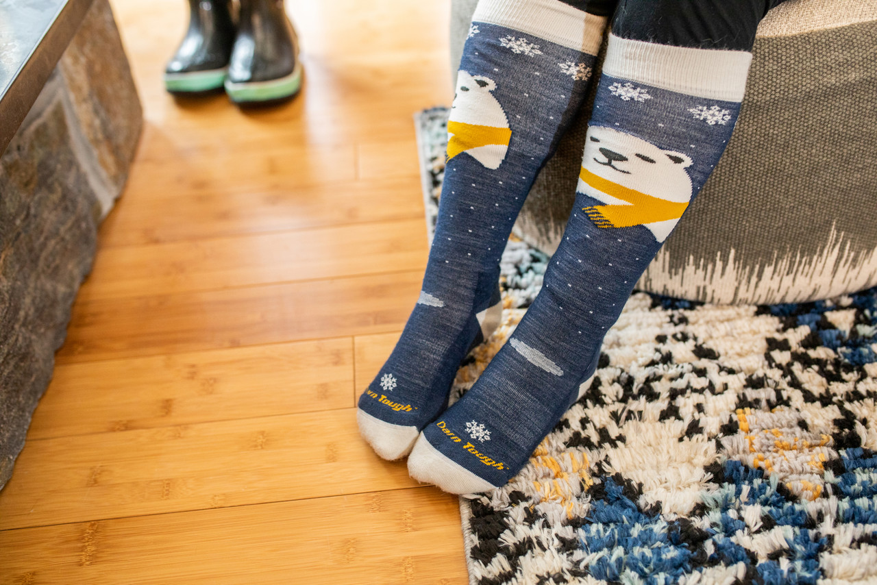 Darn Tough Polar Bear OTC w/Padded Cushion - Youths