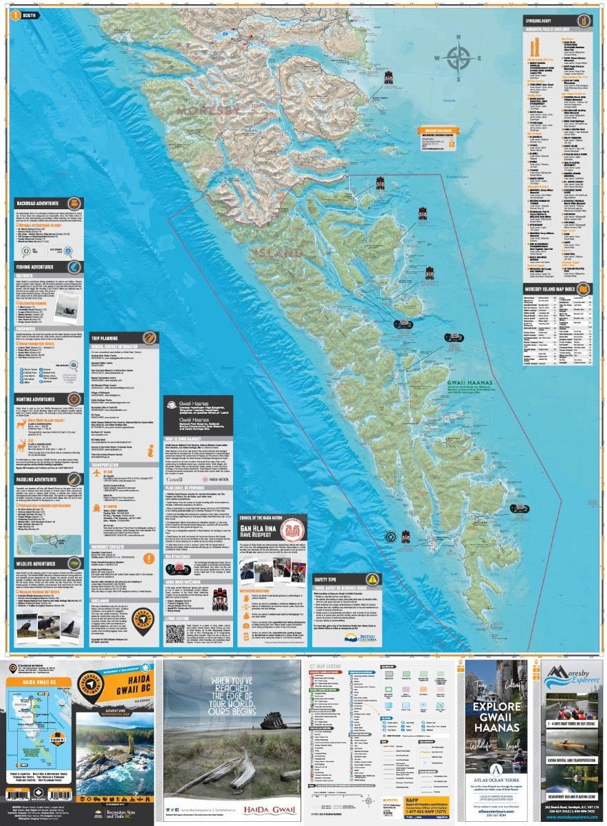 Backroad Mapbooks Haida Gwaii BC Waterproof Map