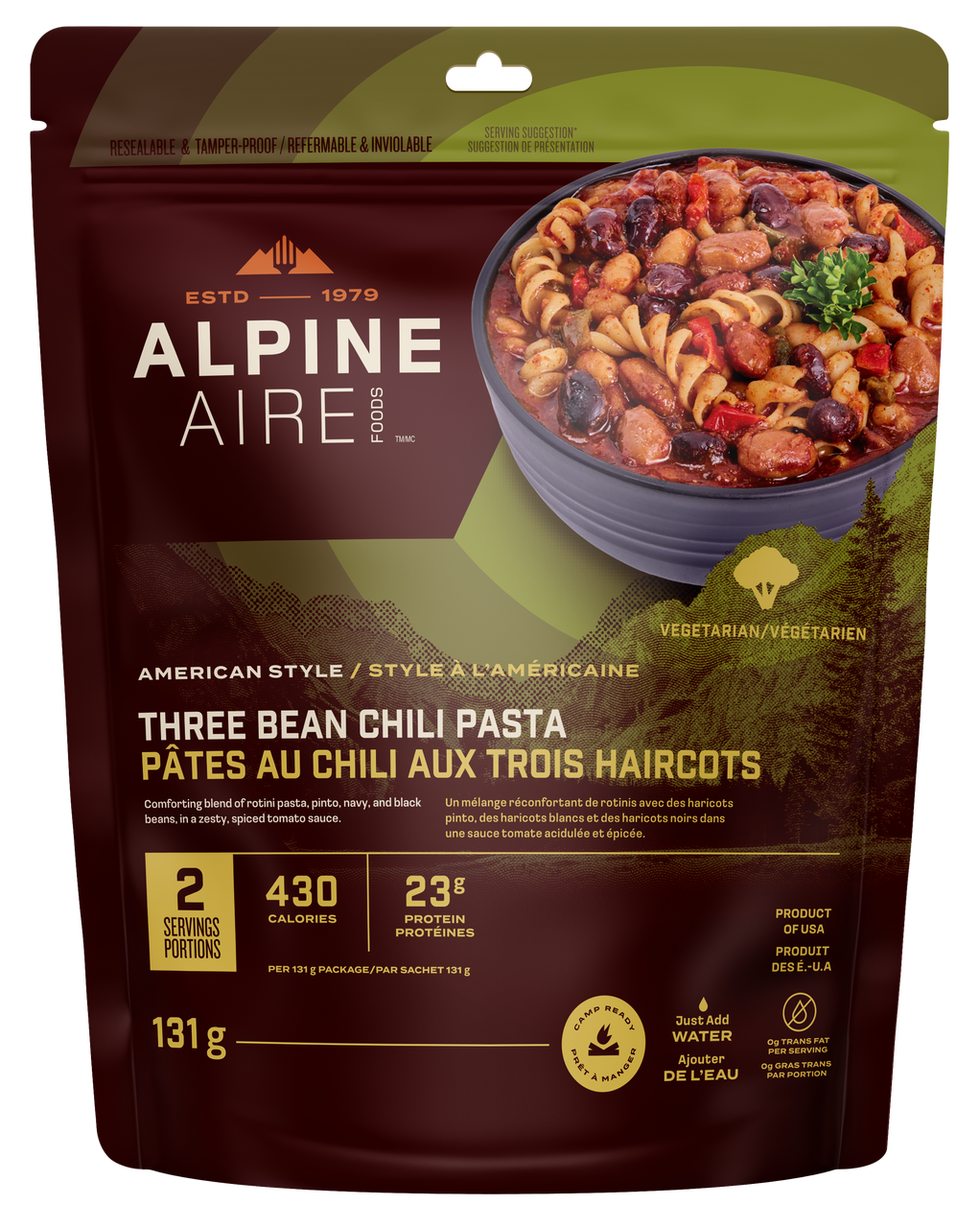 AlpineAire Three Bean Chili Pasta