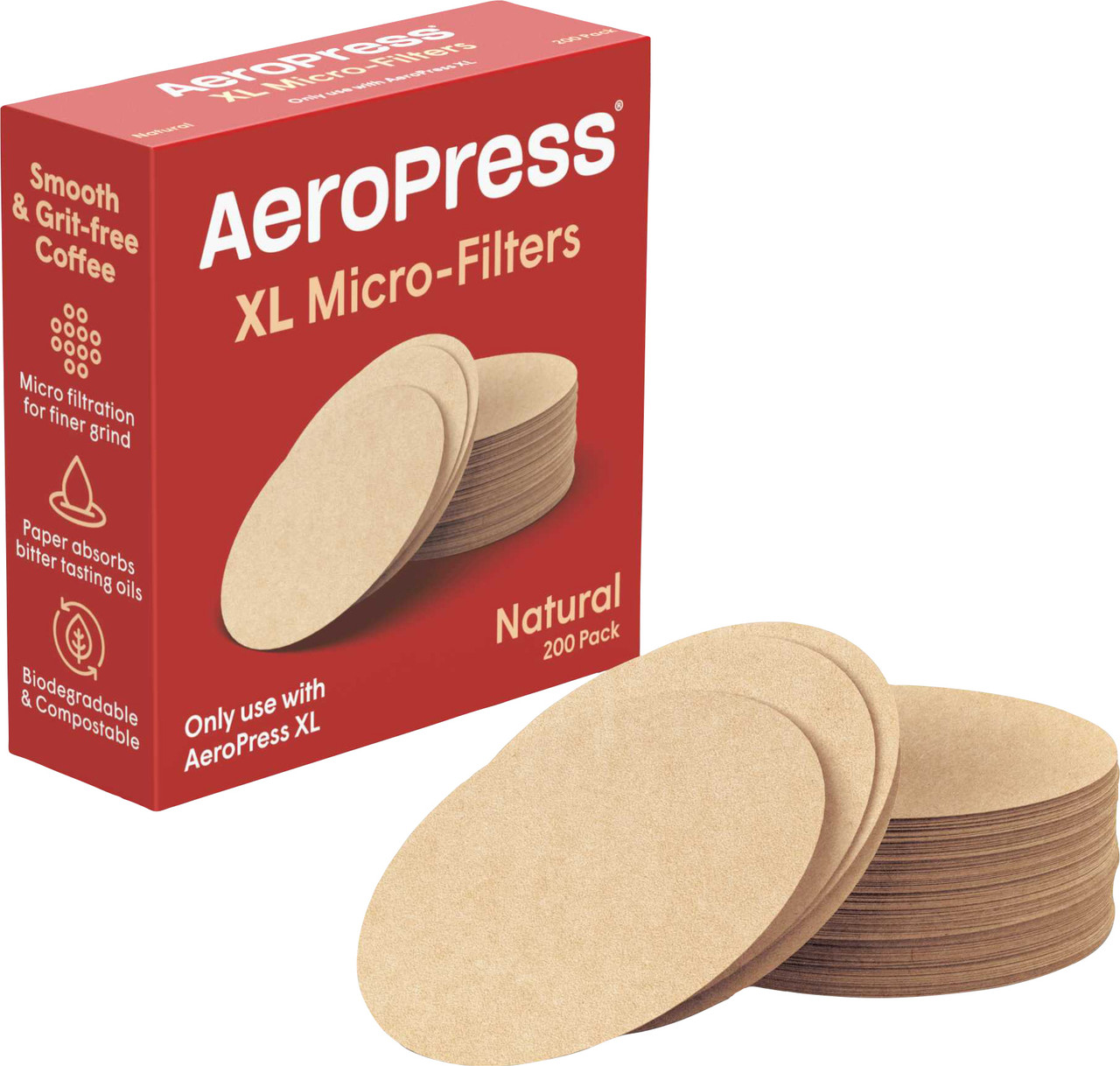 Aeropress Natural Paper Coffee Filter XL