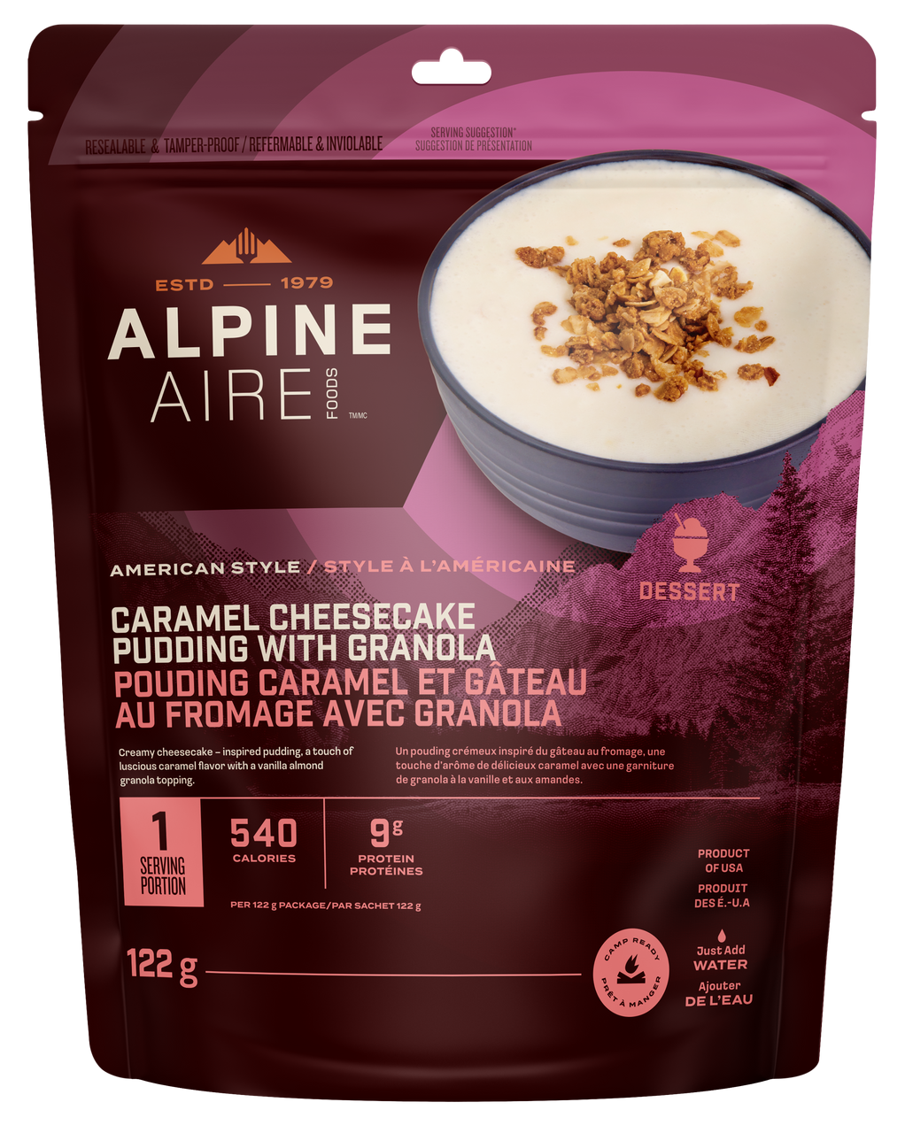 AlpineAire Caramel Cheesecake Pudding with Granola
