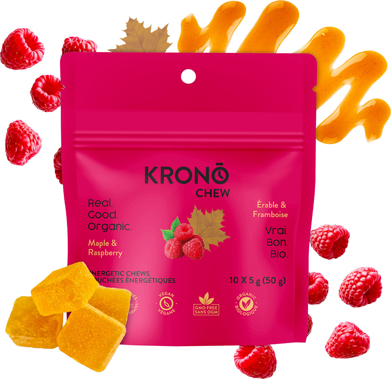 Krono Nutrition Energetic Chews Maple Raspberry