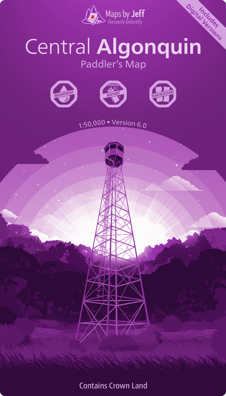 Jeff's Map Central Algonquin Paddler's Map