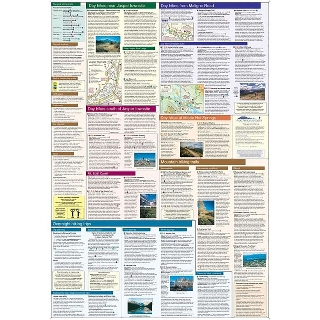 Gem Trek Publishing Jasper  & Maligne Lake Map 9th edition