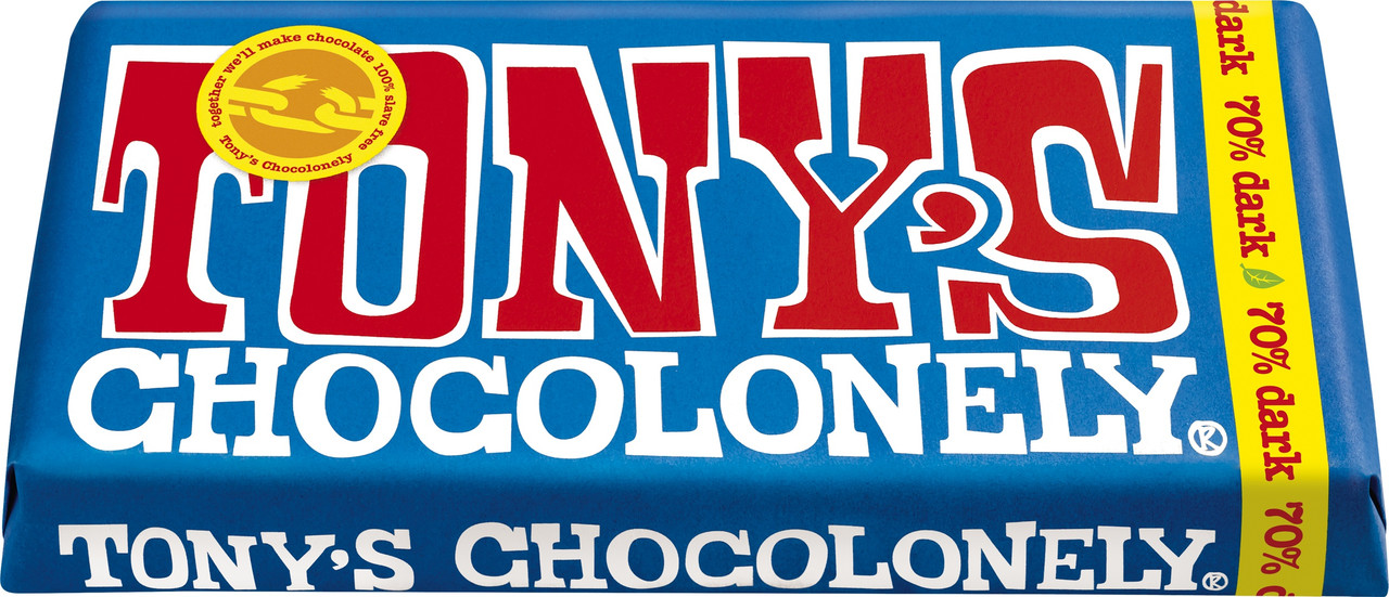Tony's Chocolonely Dark Chocolate 70% Bar