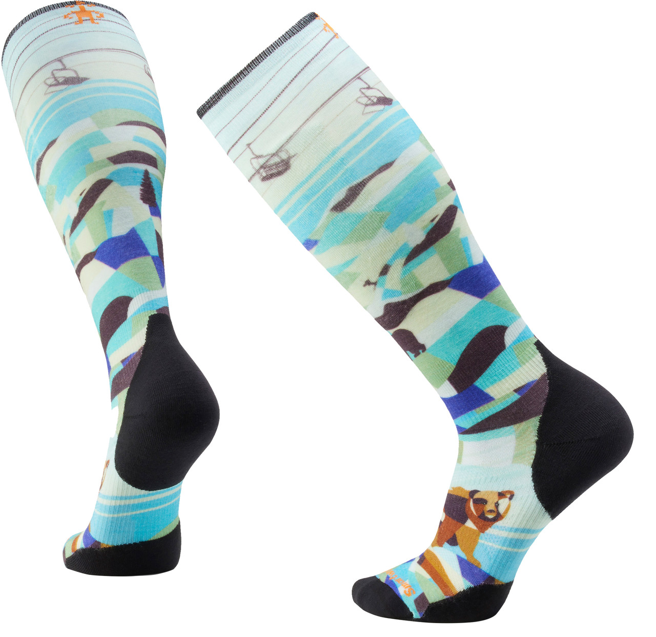 Smartwool Ski Targeted Cushion Bear Country Print OTC Socks - Unisex