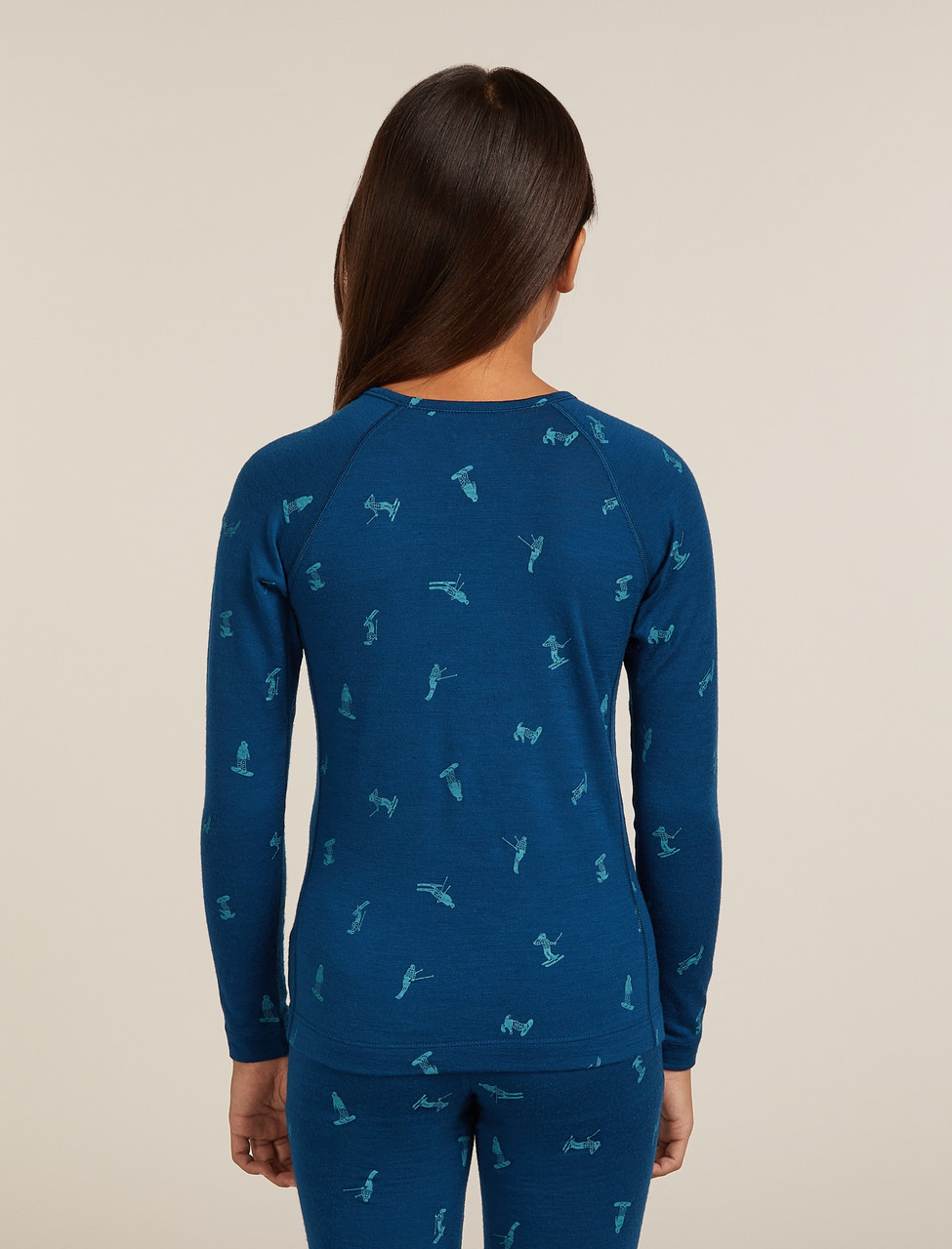 icebreaker Merino 200 Oasis LS Crewe Snow Day - Youths