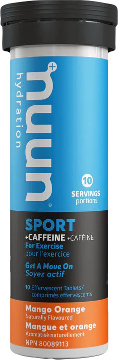 Nuun Sport  & Caffeine Electrolyte Replacement Tablets Mango Orange