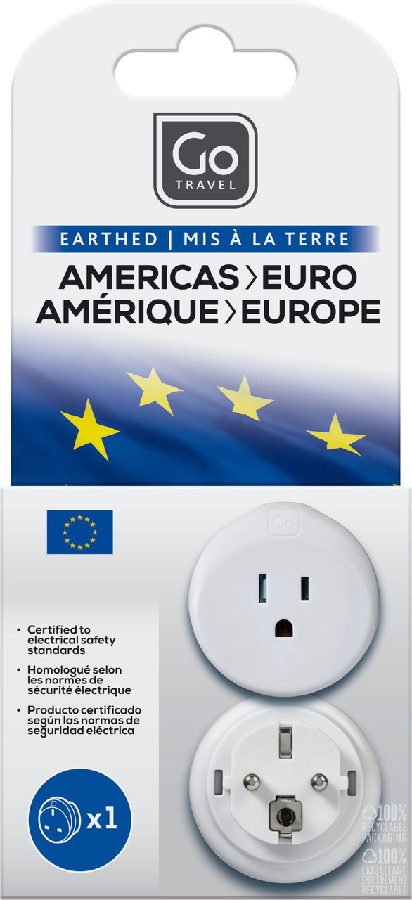 Go Travel North America to EU Travel Adapter