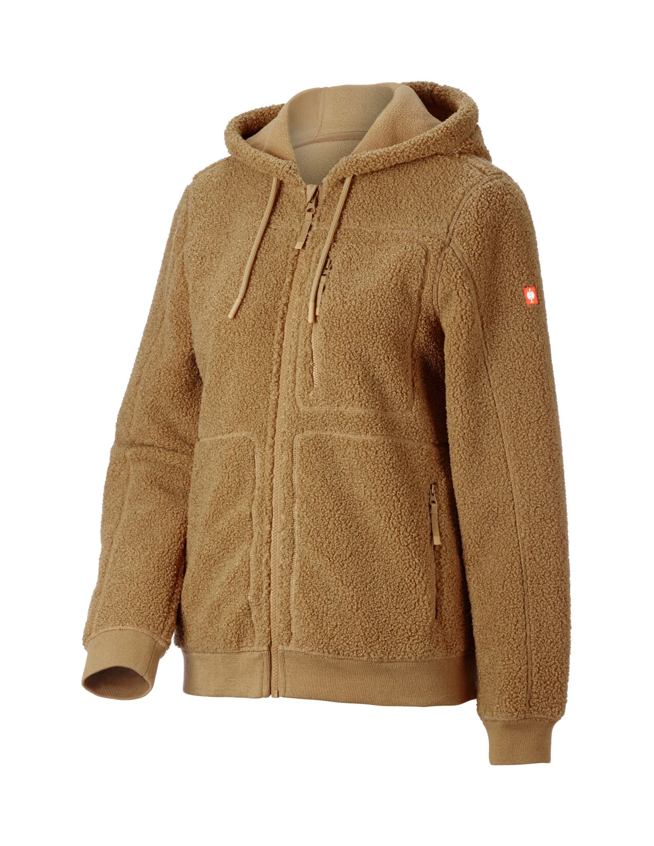 Women's Hooded Sherpa Fleece Jacket e.s.e:pic