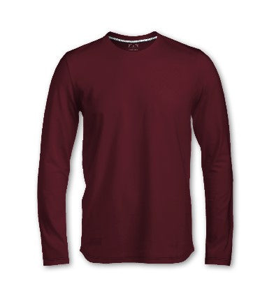 KEL | Long sleeve basic cotton crewneck T-shirt || KEL | T-shirt basique à manches longues et col rond en coton