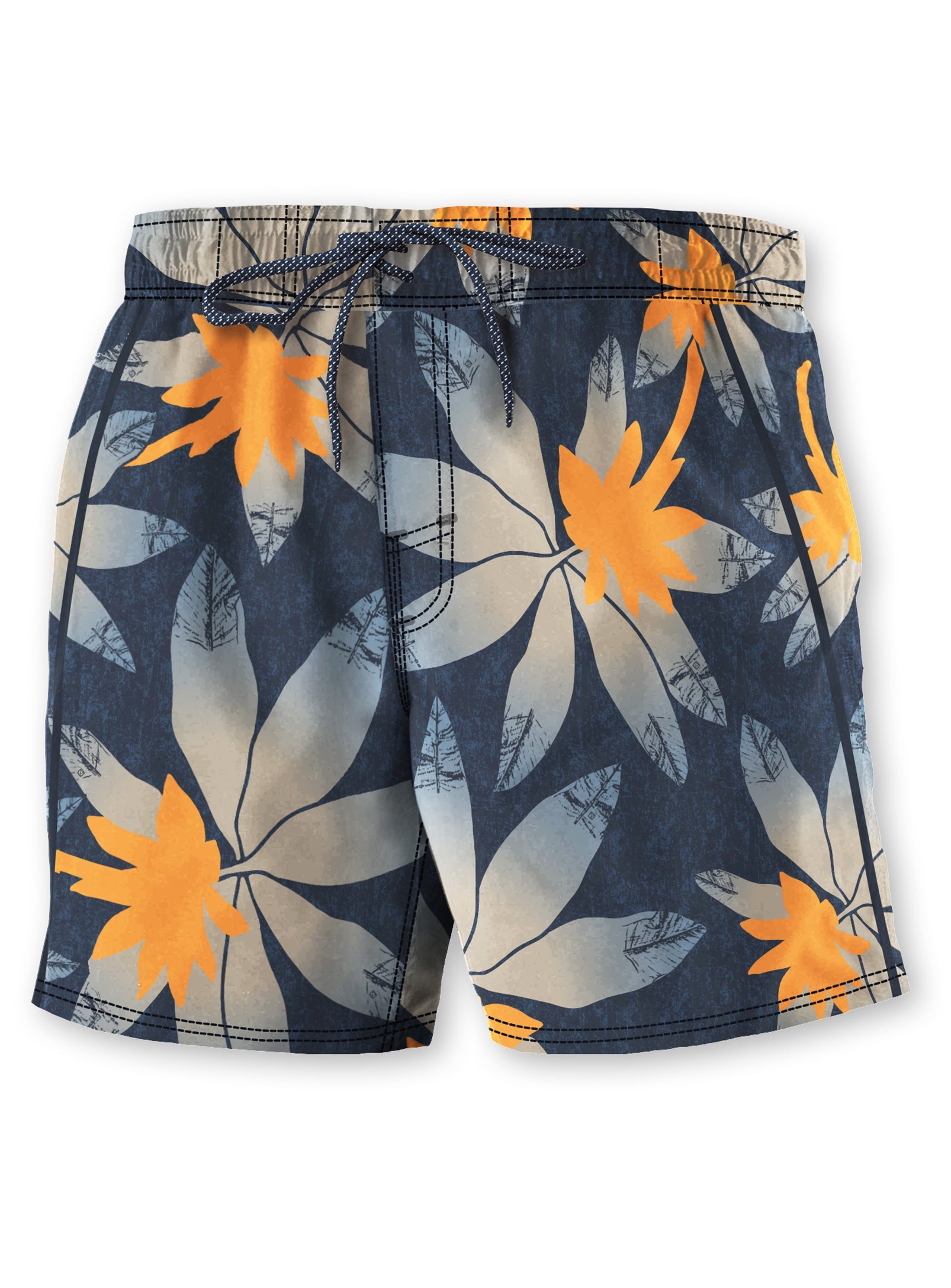 ASTORIO |  Recycled 4 way stretch microfiber floral swim shorts || ASTORIO | Short de bain fleuri en microfibre stretch 4 directions recyclée