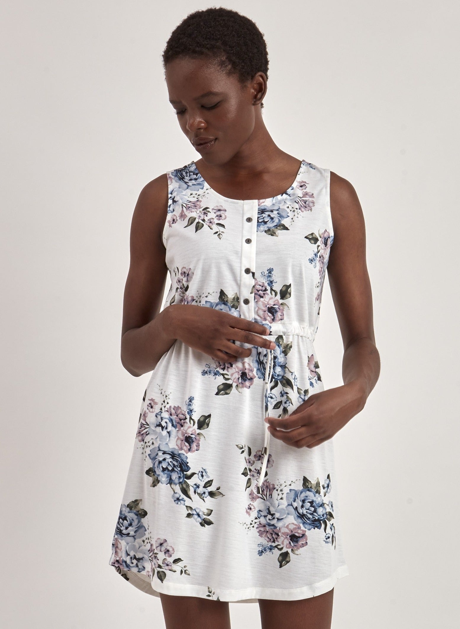 FORA | FLORAL ELASTIC WAIST DRESS