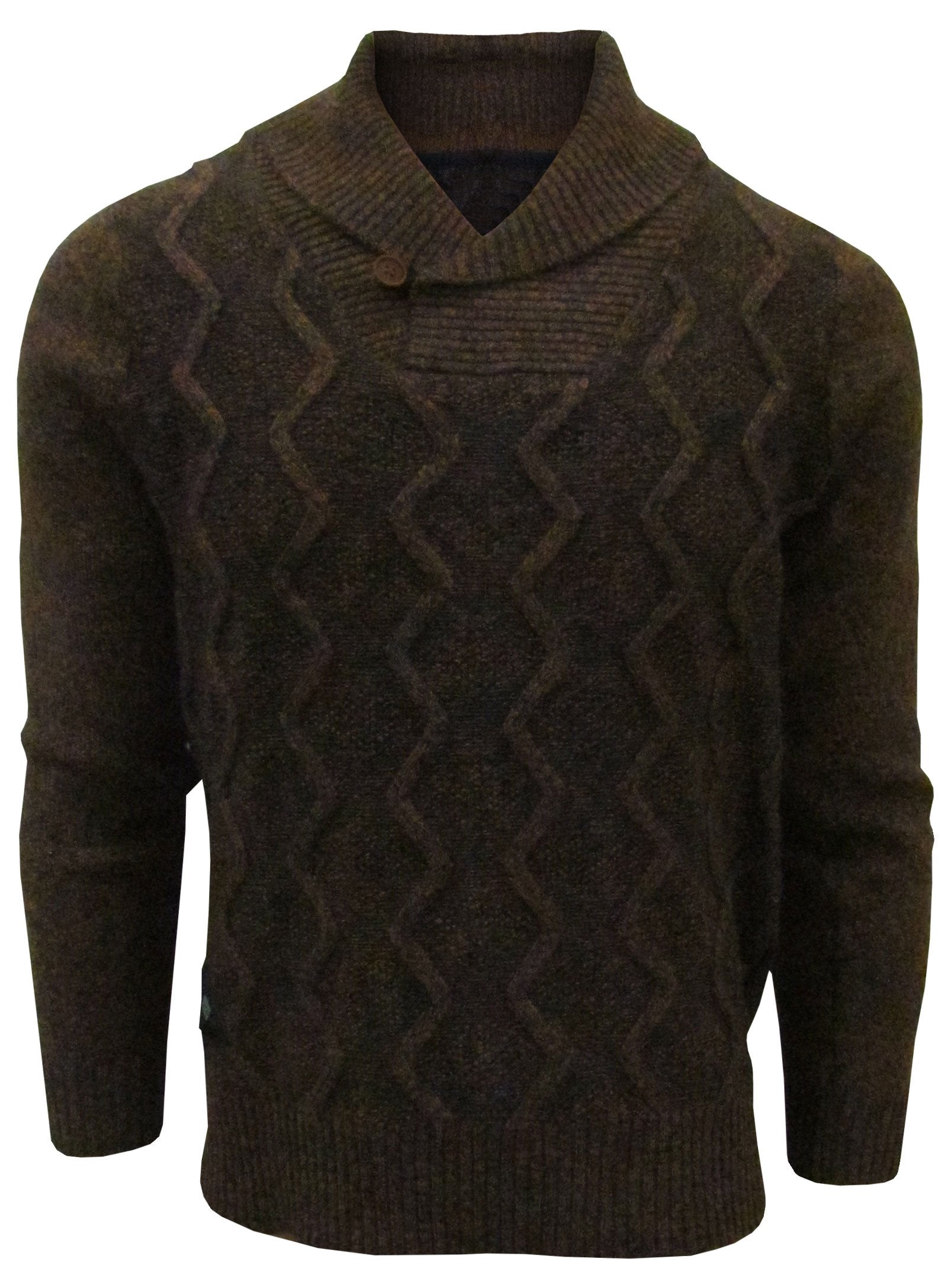HERMAN | SEMI-FIT CABLE KNIT SHAWL NECK SWEATER||HERMAN | CHANDAIL SEMI AJUSTÉ EN MAILLE TORSADÉE À COL CHÂLE